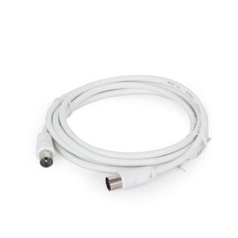 Кабель соединительный антенный PREMIER CCV-515-W-3M,  Coax (f) -  Coax (m),  75Ом,  3м, белый