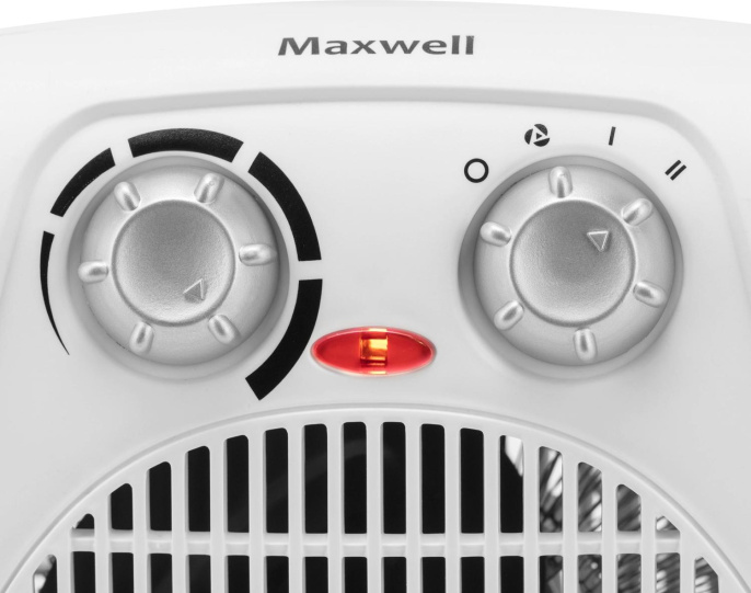 Тепловентилятор ТЭН Maxwell MW-3458,  2000Вт,  с термостатом, 2 режима, белый