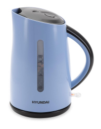 Чайник электрический Hyundai HYK-P2028 1.7л. 2200Вт голубой/серый корпус: пластик