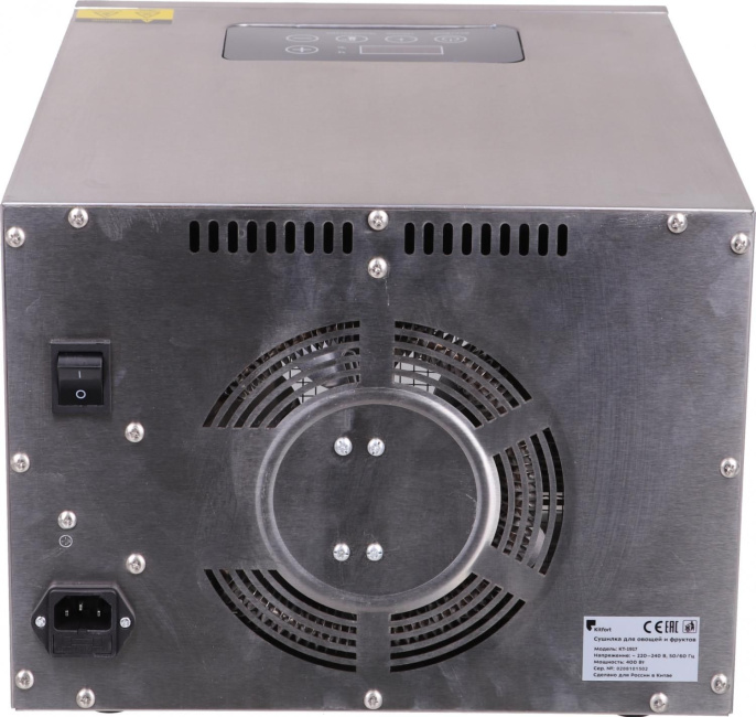 Сушилка для овощей и фруктов KITFORT KT-1917,  нержавеющая сталь,  6 поддонов