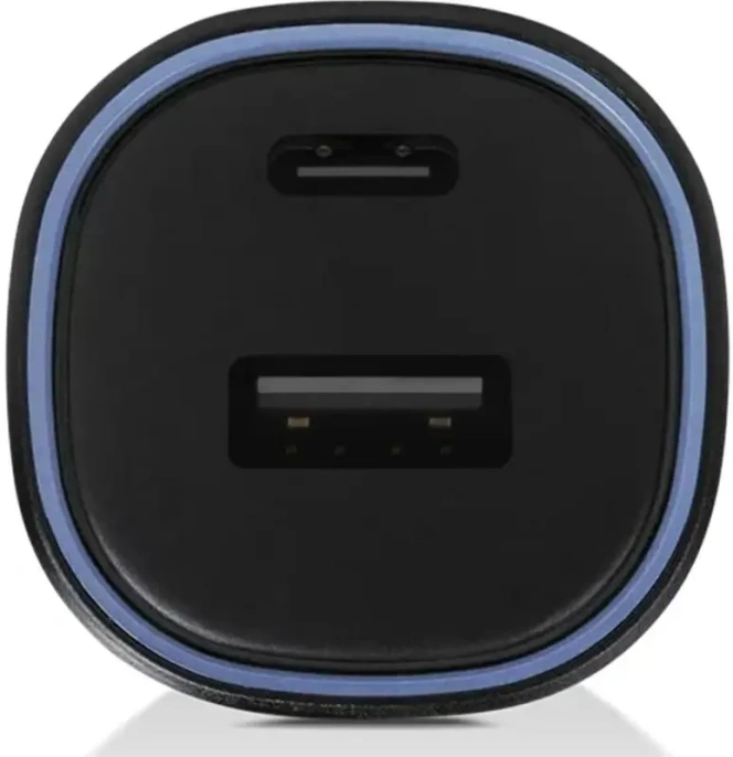 Автомобильное зарядное устройство TTEC SmartCharger Duo PD 48W Car Fast Charger USB-C+USB-A с кабелем USB-C-USB-C 3A. Цвет: черный