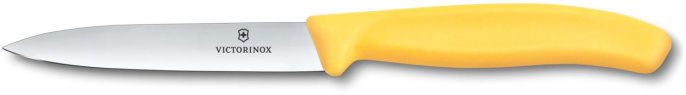 Нож кухонный Victorinox Swiss Classic 6.7708.C1 для овощей лезв.100мм прямая заточка желтый