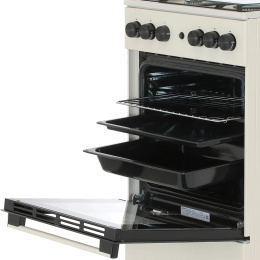 Плита Газовая Gorenje GG5A21BEF бежевый стеклянная крышка реш.чугун