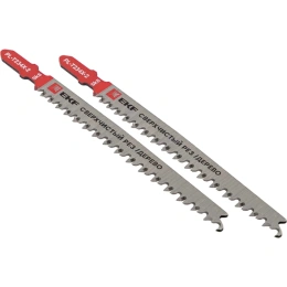 Пилки для электролобзика Professional T234X, быстрый чистый рез по дереву, SK5, 2 шт EKF pl-t234x-2