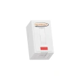 Корпус настенной розетки NIKOMAX 1 порт, под модули-вставки типа Keystone, белый NMC-MB1P-ST-WT