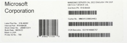 Комплект программного обеспечения Windows Server CAL 2022 English 1pk DSP OEI 5 Clt Device CAL