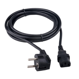 Гарнизон Кабель питания Schuko-C13, 3x0.75мм2, 10А, CCA, с заземлением, 3м, черный, пакет GPC-186-0.75-3M