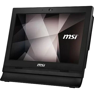 Моноблок MSI Pro 16T 10M-072RU 15.6" HD Touch Cel 5205U (1.9) 4Gb SSD128Gb HDG CR Windows 11 Professional GbitEth WiFi BT 65W клавиатура мышь Cam черный 1366x768
