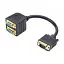 Cablexpert CC-VGAX2-20CM Разветвитель VGA Cablexpert CC-VGAX2-20CM, HD15M/2x15F, 1 компьютер - 2 монитора