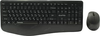 Комплект QUMO Space K57/M75 Black (Кл-ра USB FM+Мышь 3кнRoll FM) 30704