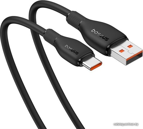 Кабель Baseus P10355703111-01 Pudding Series Fast Charging Cable USB to Type-C 100W 2m Cluster Black сверхбыстрая зарядка, синхронизация данных: USB 2.0, 480 Мбит/с