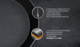 Кастрюля 4.1л Polaris Pro collection 24C,  алюминиевая, с крышкой [017171]