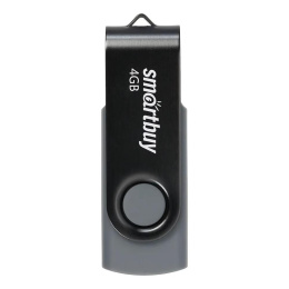Smartbuy USB Drive 4GB Twist Black SB004GB2TWK