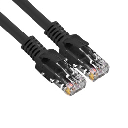 Патч-корд ExeGate UTP-RJ45-RJ45-5e-0,3M-BK, UTP, cat.5e, 0.3м, черный EX300503RUS