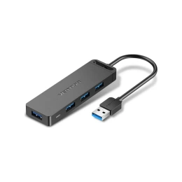 Концентратор VENTION OTG USB 3.0 на 4 порта, черный, 0.15м. CHLBB