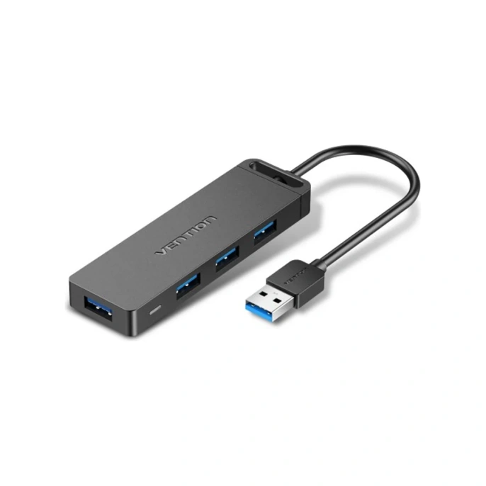 Концентратор VENTION OTG USB 3.0 на 4 порта, черный, 0.15м. CHLBB