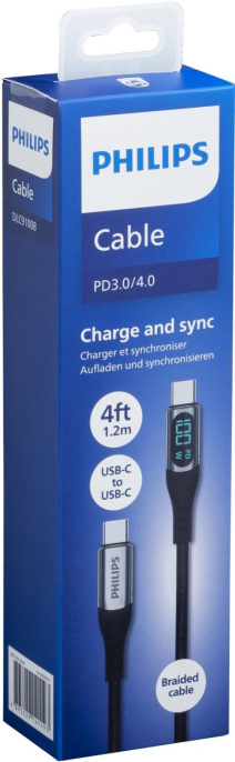 Кабель Philips DLC9100,  USB Type-C (m) -  USB Type-C (m),  1.2м,  черный