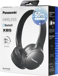 Наушники Panasonic RB-HF420BGEK, Bluetooth/USB, накладные, черный