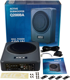 Сабвуфер автомобильный Kicx Q200BA,  активный [2013902]