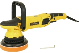 Полировальная машина Hanskonner HAG918CPE питание: сеть, 1250 Вт, регулировка скорости, частота вращения: от 1400 до 4800 об/мин, диаметр диска: 125 мм, плавный пуск, система стабилизации оборотов, защита от перегрева