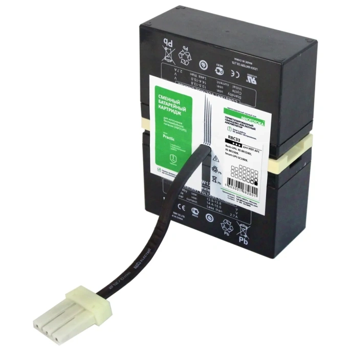 Сменный батарейный картридж для ИБП МНОГОТОКА RBC33 серия Practic - APC: 24 В, 9 Ач, 5 кг RBC33 Practic