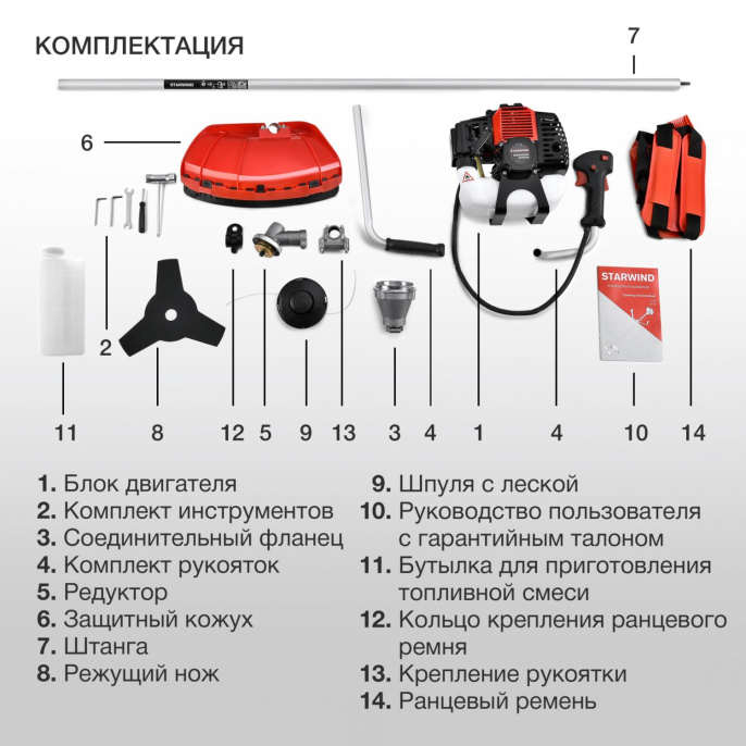 Триммер бензиновый StarWind GT-43,  (комплект из 2-х коробок)