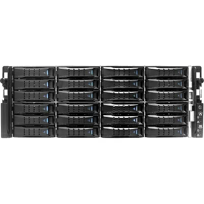 Серверная платформа Серверная платформа/ HA401-VG, 4U 24-bay storage server, 24x SATA/SAS hot-swap 3.5"/2.5" universal bay, 2x canister, 4x 9mm 2.5" internal bay, 12G expander board with 2x SFF-8643, 2x SFF-8644, 1300W 1+1 redundant power supply, 4x 6056