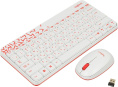 Клавиатура + мышь Logitech MK240 клав:белый/красный мышь:белый/красный USB беспроводная slim Multimedia 920-008160