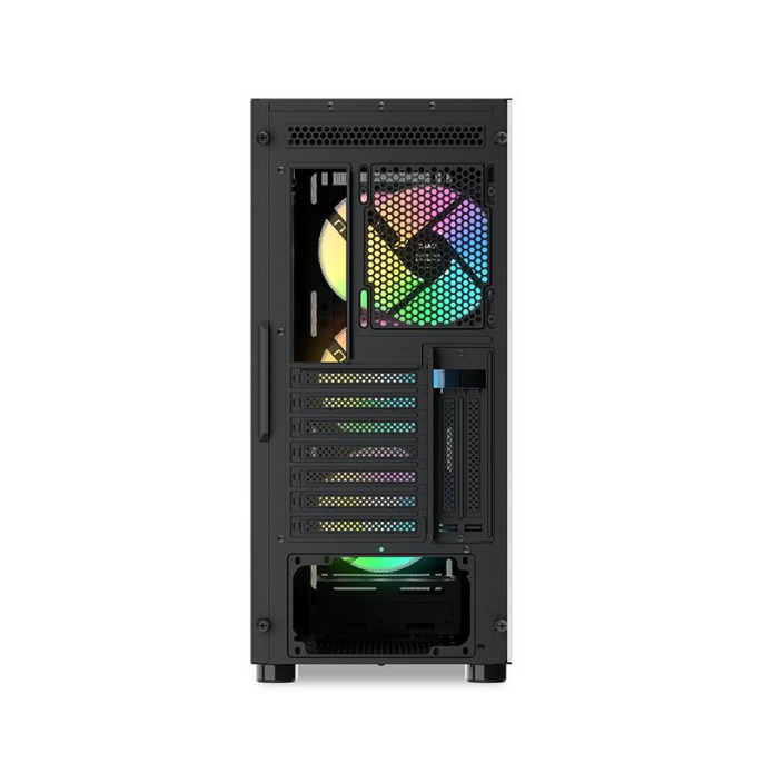 Корпус ПК без блока питания Case SAMA S40 Black, Midi-Tower, TG, 4x120mm ARGB, 2xUSB 3.0 + 1xUSB 3.1 Type-C, ATX, mATX, mITX Black S40-BKAPA4X1-GL