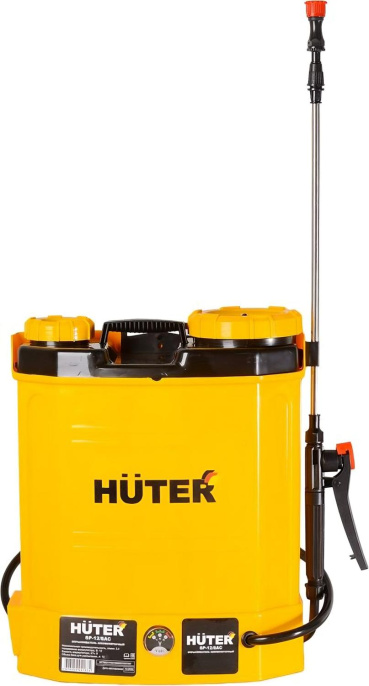 Опрыскиватель Huter SP-12/8AC, аккумуляторный, ранцевый, 12л, желтый/черный [70/13/39]