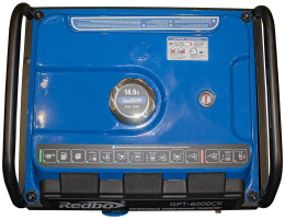Бензиновый генератор REDBO GPT-6000CK, 220 В, 5.5кВт, на колёсах с АКБ [39793]