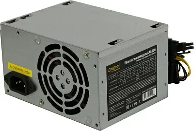 Блок питания 350W ExeGate AAA350 (ATX, PC, 8cm fan, 24pin, 4pin, 2xSATA, IDE, кабель 220V в комплекте) ES259589RUS-PC