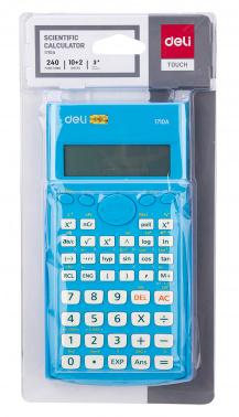 Калькулятор DELI E1710A/BLU, 10+2-разрядный, синий