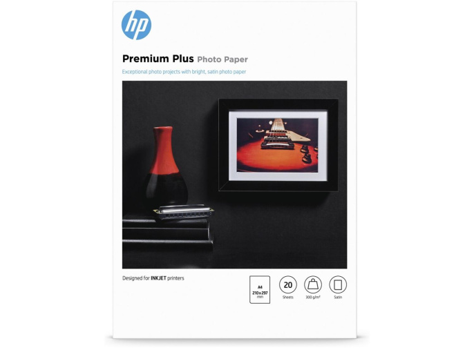 Бумага/ HP Premium Plus Semi-gloss Photo Paper-20 sht/A4/210 x 297 mm CR673A