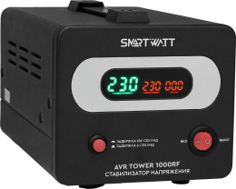 Стабилизатор напряжения Smartwatt AVR Tower 1000RF 1000ВА черный 4512020370002