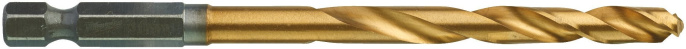 Сверло по металлу Milwaukee RedHEX HSS-TiN 6мм 10шт (4932478181) (спиральный, длина общая: 105мм , длина рабочая: 63мм, угол заточки 135°, титановое покрытие, шестигранный хвостовик 1/4")
