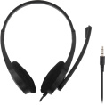 Наушники с микрофоном Оклик HS-M600 черный 1.8м накладные оголовье (1900372)