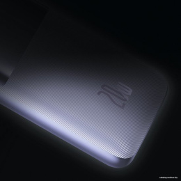 Портативное зарядное устройство Baseus PPBD040205 Bipow Pro Digital Display Fast Charge Power Bank 10000mAh 20W Purple Overseas Edition + кабель USB to Type-C 3A 0.3m White