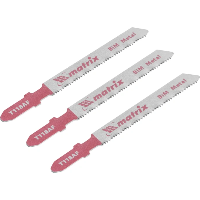 Полотна для электролобзика по металлу Bimetal Professional 3 шт; 1.2х55х76 мм MATRIX 78209