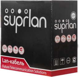 Кабель сетевой информационный SUPRLAN Standart, кат.5E, 305м, черный [01-0325-1]