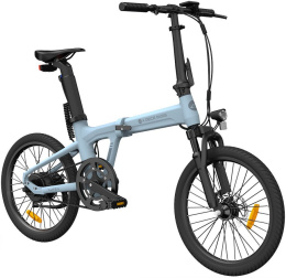 Электровелосипед ADO Electric Bicycle A20S Lite голубой 20"x1,95"/350Вт/42Нм/36Вх9,6Ач/30км/ч/50км/ременной привод/аморт. вилка/IPX5/120кг