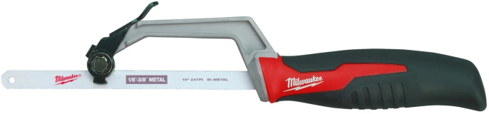 Ножовка Milwaukee 4932500041 (по металлу, длина: 250 мм, замена лезвий без использования инструментов, компактная конструкция, в комплекте с лезвием 10 дюймов / 24 зуба на дюйм)