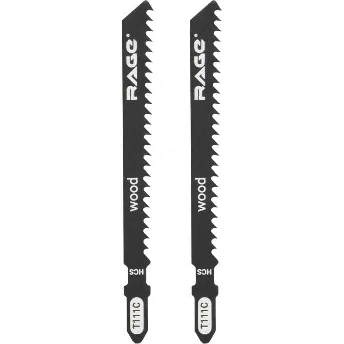 Пилка по дереву и пластику T111C 2 шт; 100 мм для лобзиков RAGE by VIRA 552025