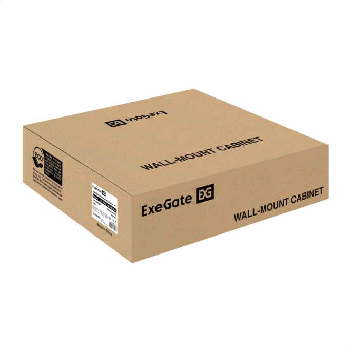 Шкаф телекоммуникационный 19" настенный 9U ExeGate EC-WM-9U.450.G.BLACK 19”, 9U, 600x450x500mm ШхГхВ , передняя дверь закаленное стекло, съемные боковые панели, пыле- и влагозащита IP23, черный RAL 9004 EX298607RUS