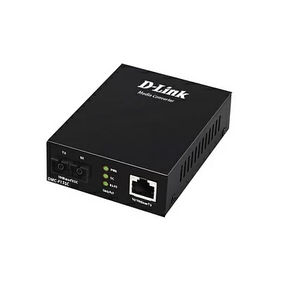 D-Link DMC-F15SC/B1A Медиаконвертер из 100BASE-TX по витой паре в 100BASE-FX по одномодовому волокну (15 км, SC)