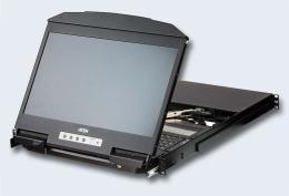 KVM консоль электронный ATEN CL3884NW-ATA-RG 1 user консоль LCD 18.5" 4 cpu USB+HDMI+AUDIO, с KVM-шнурами USB+HDMI+AUDIO 2x1.8м., 1920x1080, 1U 19"