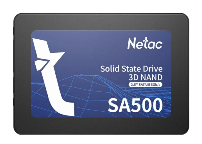 SSD накопитель Netac SSD SA500 480GB 2.5 SATAIII 3D NAND, R/W up to 520/450MB/s, TBW 240TB, 3y wty