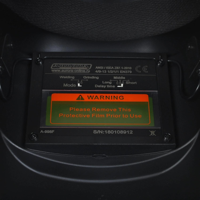 Маска сварщика Aurora A998F(9-13DIN) BLACK COSMO, хамелеон, 9/13 din, окно: 95x36мм [11258]