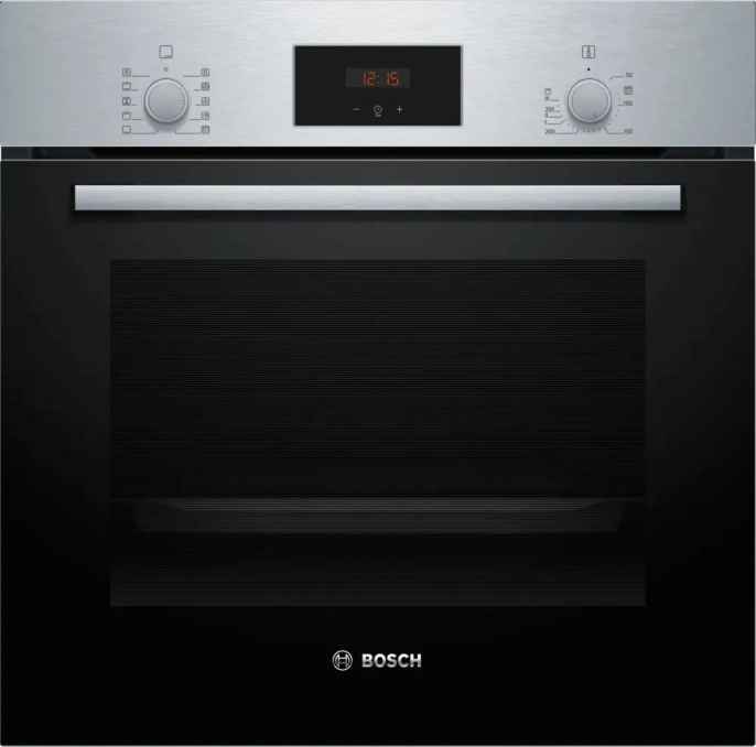 Духовой шкаф электрический Bosch HBF512BS1T,  66л,  дверца с 2 стеклами,  нержавеющая сталь