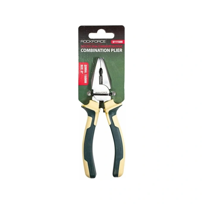 Плоскогубцы комбинированные Cr-V Rockforce 6"-150мм, на держателе RF-611150B 50759